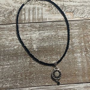 Brighton Black Crystal Reversible Necklace